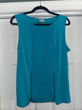 Worthington Teal Sleeveless Tank with Front Texture